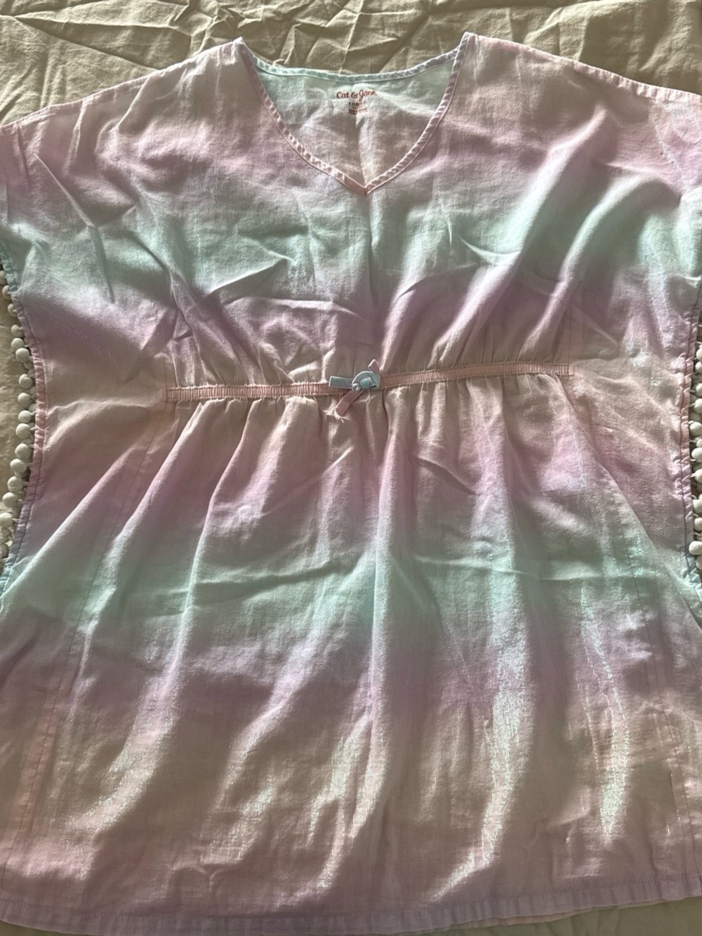Cat & Jack Pastel Pink and Mint Kids Swim Coverup